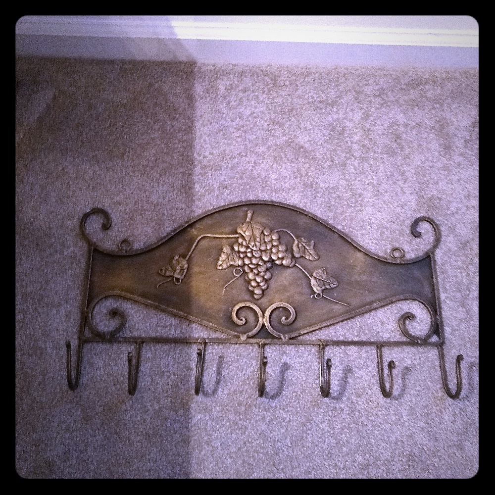 Vintage rack with hooks